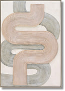 Blush Maze Layers - 28" x 40" Framed Wall Art