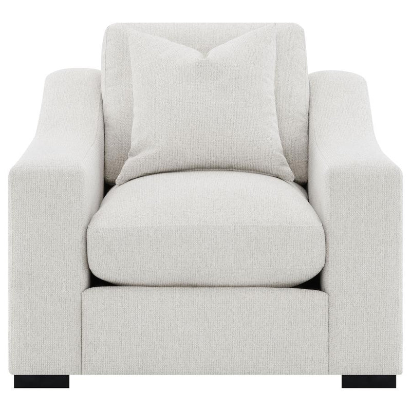 Ashlyn - Fabric Upholstered Track Arm Accent Chair - Sand