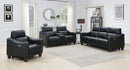 Giorno - Dual Power Console Loveseat - Black