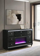 Lorient - 8-Drawer LED Bedroom Flame Box Dresser