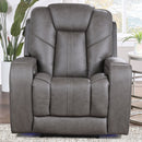 Daniel - Triple Power Leather Theat Recliner - Gray - Austin's Furniture Depot (Austin,TX)
