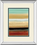 Horizon Lines I By Tesla Mirrored Frame - Light Brown