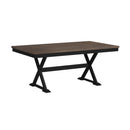 Tulane - 6 Piece Dining Set With Table, 4 Chairs, And Bench - Oak And Black