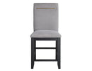 Steve Silver Yves Counter Chair in Rubbed Charcoal (Set of 2)