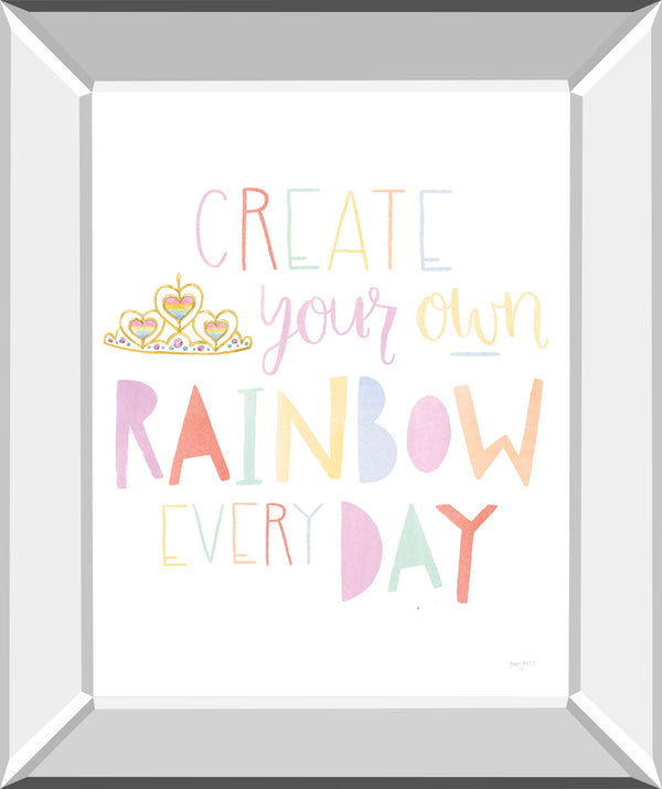 Lets Chase Rainbows III By Jenaya Jackson - Mirror Framed Print Wall Art - White