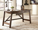 Baldridge - Home Office Large Leg Desk - Rustic Brown