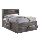 Emily - Storage Bed - Weathered Gray