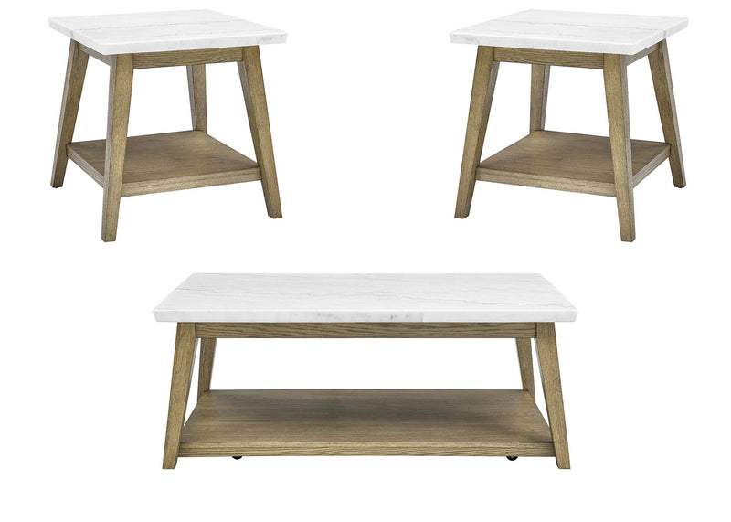 Vida - 3 Piece Occasional Table Set - Brown