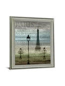 Foggy Paris Vista - 28" x 34" Framed Wall Art