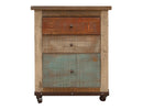 Antique Multicolor 3 Drawers File (Fits Letter and Legal Size)