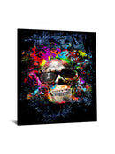 Tempered Glass With Foil - Color me Skull - Black