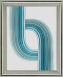 Aqua Ribbon - 28" x 34" Framed Wall Art