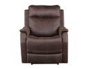 Steve Silver Valencia Dual Power Leatherette Recliner in Walnut