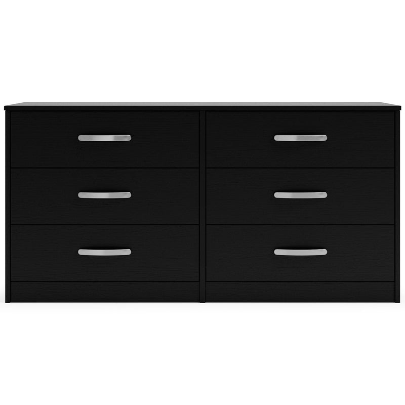 Finch - Black - Six Drawer Dresser - 29'' Height