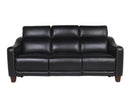Steve Silver Giorno Dual Power Leather Sofa in Midnight