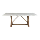 Lakeview - Marble Standard Height Rectangular Dining Table - White