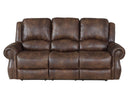 Steve Silver Navarro Manual Reclining Sofa in Saddle Brown