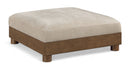 Turin - Fabric Upholstered Modular Ottoman - Taupe