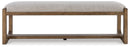 Cabalynn - Large Uph Dining Room Bench - Oatmeal / Light Brown