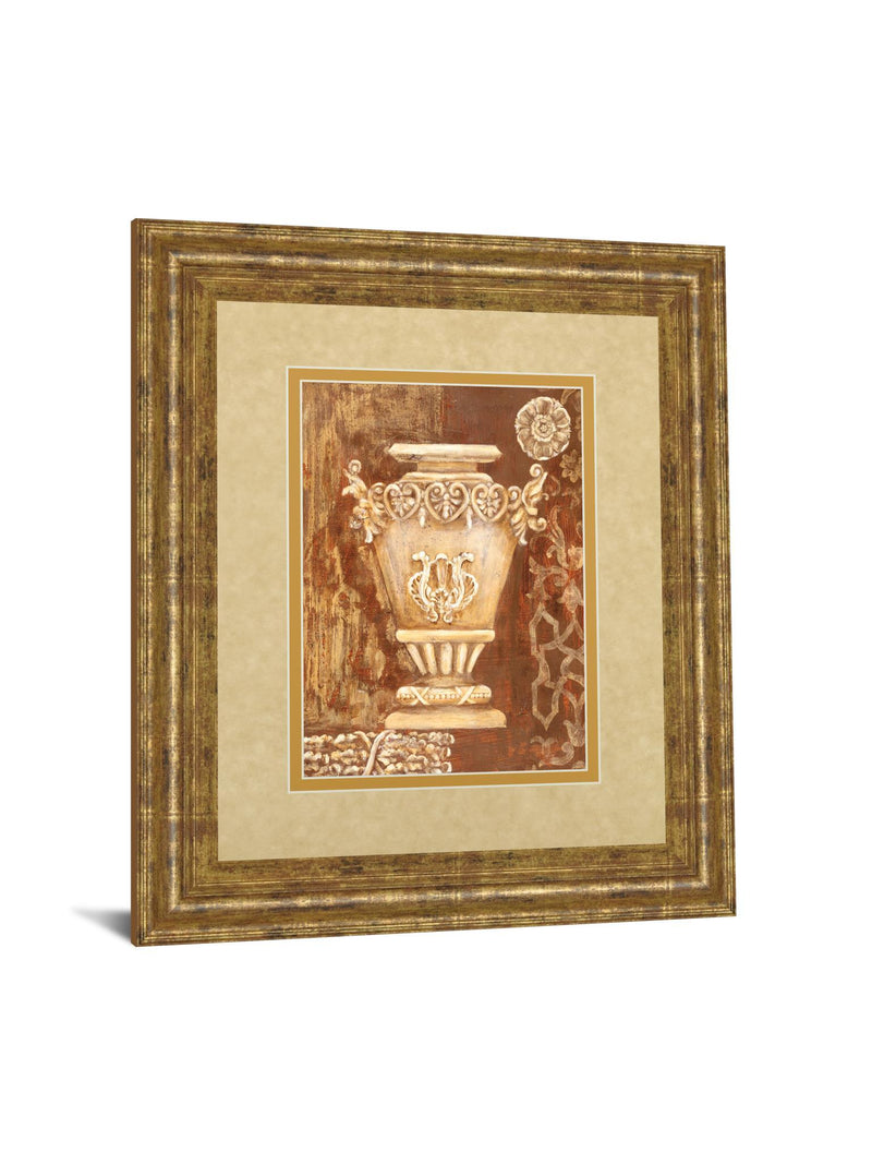 Precious Antiquity Il By Studio Nuvo - Framed Print Wall Art - Red
