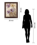 Whispering Violet Blooms - 28" x 34" Framed Wall Art