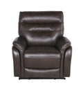 Steve Silver Fortuna Leather Dual Power Recliner in Coffee