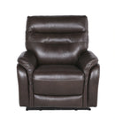 Steve Silver Fortuna Leather Dual Power Recliner in Coffee
