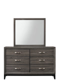 Crown Mark Akerson 6 Drawer Dresser in Grey image