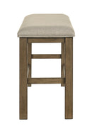 Cockrell - Counter Height Bench - Light Brown / Beige
