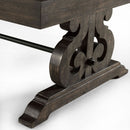 Stone - Coffee Table With PU Base - Dark Walnut