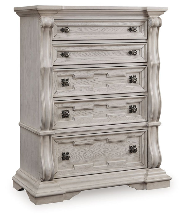 Bruchandi - Antique White - Five Drawer Chest