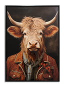 Rustic Dapper Highland - 21" x 29" Framed Wall Art