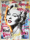 Neon Glamour Muse - 25" x 33" Framed Wall Art