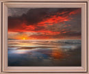 Fiery Dusk Reflection - 28" x 34" Framed Wall Art