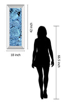 Blue Peonies Il By Melissa Wang - Mirror Framed Print Wall Art - Blue