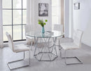 Steve Silver Escondido Round Dining Table in Chrome
