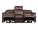 Steve Silver Valencia Dual Power Reclining Sofa in Walnut