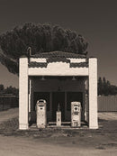 Service Station Of Yesteryear By Jd Studios (Framed) - Dark Gray