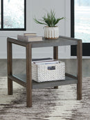 Kallenny - Rectangular End Table - Brown / Gray