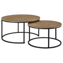 Lainey - 2 Piece Round Nesting Coffee Table - Mango