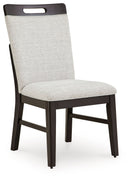 Neymorton - Dining Upholstered Side Chair (Set of 2) - Light Gray / Brown