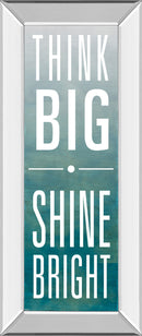 Shine By Sd Studios - Mirror Framed Print Wall Art - Blue
