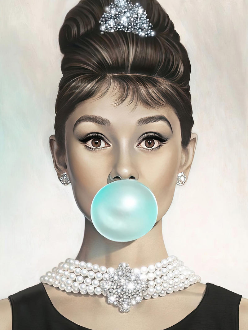 Audrey (Framed Small) - Light Blue