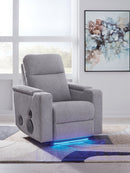 Pineland - Glider Power Recliner With Audio System - Pewter