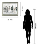 Galloping Mist - 28" x 34" Framed Wall Art