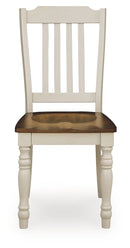 Wirloni - Dining Room Side Chair (Set of 2) - Antique White / Brown - Austin's Furniture Depot (Austin,TX)