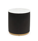 Kara - End Table - Black / White