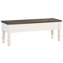 Steve Silver Joanna Storage Bench in Two-tone Ivory and Mocha