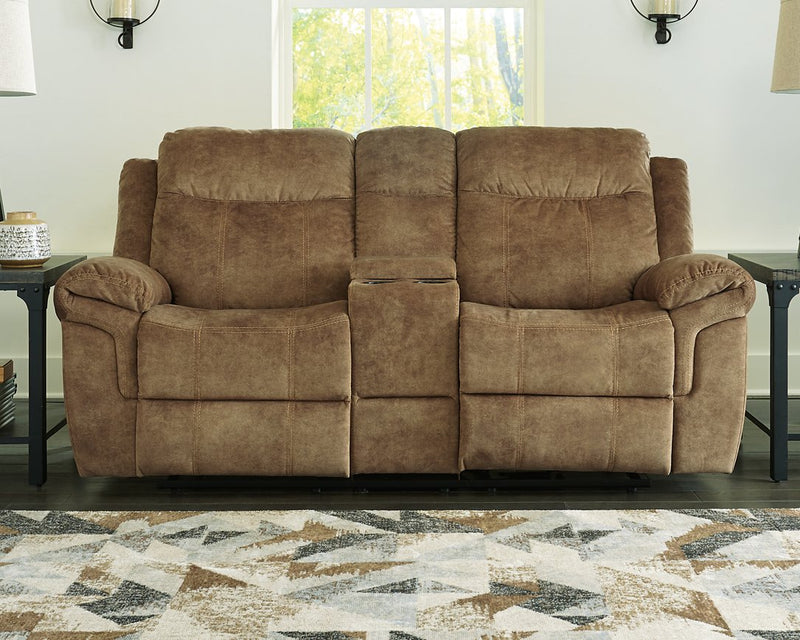 Huddle-Up Glider Reclining Loveseat with Console