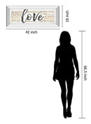 Love By Marla Rae - Mirror Framed Print Wall Art - White